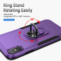 Cubix Defender Back Cover For Apple iPhone XS MAX Shockproof Dust Drop Proof 2-Layer Full Body Protection Rugged Heavy Duty Ring Cover Case (Purple)