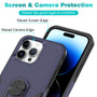 Cubix Mystery Case for Apple iPhone 15 Pro Max Military Grade Shockproof with Metal Ring Kickstand for Apple iPhone 15 Pro Max Phone Case - Navy Blue