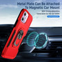 Cubix Defender Back Cover For Apple iPhone 11 Shockproof Dust Drop Proof 2-Layer Full Body Protection Rugged Heavy Duty Ring Cover Case (Red)