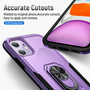 Cubix Defender Back Cover For Apple iPhone 11 Shockproof Dust Drop Proof 2-Layer Full Body Protection Rugged Heavy Duty Ring Cover Case (Purple)