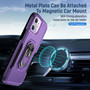 Cubix Defender Back Cover For Apple iPhone 11 Shockproof Dust Drop Proof 2-Layer Full Body Protection Rugged Heavy Duty Ring Cover Case (Purple)