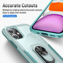 Cubix Defender Back Cover For Apple iPhone 11 Shockproof Dust Drop Proof 2-Layer Full Body Protection Rugged Heavy Duty Ring Cover Case (Aqua)