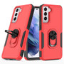 Cubix Mystery Case for Samsung Galaxy S21 Military Grade Shockproof with Metal Ring Kickstand for Samsung Galaxy S21 Phone Case - Red