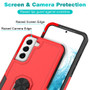 Cubix Mystery Case for Samsung Galaxy S22 Plus Military Grade Shockproof with Metal Ring Kickstand for Samsung Galaxy S22 Plus Phone Case - Red