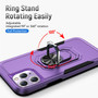 Cubix Defender Back Cover For Apple iPhone 11 Pro Shockproof Dust Drop Proof 2-Layer Full Body Protection Rugged Heavy Duty Ring Cover Case (Purple)