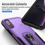 Cubix Defender Back Cover For Apple iPhone XS / iPhone X (5.8 Inch) Shockproof Dust Drop Proof 2-Layer Full Body Protection Rugged Heavy Duty Ring Cover Case (Purple)