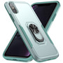 Cubix Defender Back Cover For Apple iPhone XS / iPhone X (5.8 Inch) Shockproof Dust Drop Proof 2-Layer Full Body Protection Rugged Heavy Duty Ring Cover Case (Aqua)