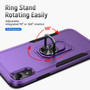 Cubix Defender Back Cover For Apple iPhone XR Shockproof Dust Drop Proof 2-Layer Full Body Protection Rugged Heavy Duty Ring Cover Case (Purple)