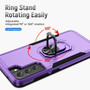 Cubix Defender Back Cover For Samsung Galaxy S21 Shockproof Dust Drop Proof 2-Layer Full Body Protection Rugged Heavy Duty Ring Cover Case (Purple)