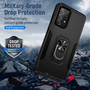 Cubix Defender Back Cover For Samsung Galaxy A52 / Galaxy A52s 5G Shockproof Dust Drop Proof 2-Layer Full Body Protection Rugged Heavy Duty Ring Cover Case (Black)