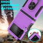 Cubix Mystery Case for Samsung Galaxy Z Flip 4 Military Grade Shockproof with Metal Ring Kickstand for Samsung Galaxy Z Flip 4 Phone Case - Purple