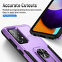 Cubix Defender Back Cover For Samsung Galaxy A52 / Galaxy A52s 5G Shockproof Dust Drop Proof 2-Layer Full Body Protection Rugged Heavy Duty Ring Cover Case (Purple)