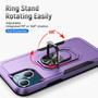 Cubix Defender Back Cover For Apple iPhone 13 Pro Shockproof Dust Drop Proof 2-Layer Full Body Protection Rugged Heavy Duty Ring Cover Case (Purple)