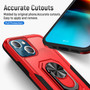 Cubix Defender Back Cover For Apple iPhone 13 mini Shockproof Dust Drop Proof 2-Layer Full Body Protection Rugged Heavy Duty Ring Cover Case (Red)