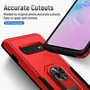 Cubix Defender Back Cover For Samsung Galaxy S10 Shockproof Dust Drop Proof 2-Layer Full Body Protection Rugged Heavy Duty Ring Cover Case (Red)
