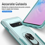 Cubix Defender Back Cover For Samsung Galaxy S10 Shockproof Dust Drop Proof 2-Layer Full Body Protection Rugged Heavy Duty Ring Cover Case (Aqua)