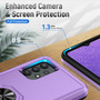 Cubix Defender Back Cover For Samsung Galaxy A32 Shockproof Dust Drop Proof 2-Layer Full Body Protection Rugged Heavy Duty Ring Cover Case (Purple)