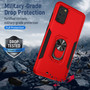 Cubix Defender Back Cover For Samsung Galaxy S20 Plus Shockproof Dust Drop Proof 2-Layer Full Body Protection Rugged Heavy Duty Ring Cover Case (Red)