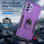 Cubix Defender Back Cover For Samsung Galaxy A53 5G Shockproof Dust Drop Proof 2-Layer Full Body Protection Rugged Heavy Duty Ring Cover Case (Purple)