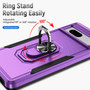 Cubix Defender Back Cover For Google Pixel 7 Shockproof Dust Drop Proof 2-Layer Full Body Protection Rugged Heavy Duty Ring Cover Case (Purple)