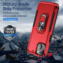 Cubix Defender Back Cover For Apple iPhone 14 Plus Shockproof Dust Drop Proof 2-Layer Full Body Protection Rugged Heavy Duty Ring Cover Case (Red)