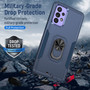 Cubix Defender Back Cover For Samsung Galaxy A73 5G Shockproof Dust Drop Proof 2-Layer Full Body Protection Rugged Heavy Duty Ring Cover Case (Navy)