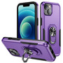 Cubix Defender Back Cover For Apple iPhone 14 Shockproof Dust Drop Proof 2-Layer Full Body Protection Rugged Heavy Duty Ring Cover Case (Purple)