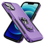 Cubix Defender Back Cover For Apple iPhone 14 Shockproof Dust Drop Proof 2-Layer Full Body Protection Rugged Heavy Duty Ring Cover Case (Purple)