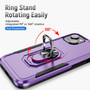 Cubix Defender Back Cover For Apple iPhone 14 Shockproof Dust Drop Proof 2-Layer Full Body Protection Rugged Heavy Duty Ring Cover Case (Purple)