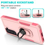 Cubix Mystery Case for Samsung Galaxy S21 FE Military Grade Shockproof with Metal Ring Kickstand for Samsung Galaxy S21 FE Phone Case - Pink