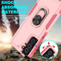 Cubix Mystery Case for Samsung Galaxy S21 FE Military Grade Shockproof with Metal Ring Kickstand for Samsung Galaxy S21 FE Phone Case - Pink