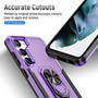 Cubix Defender Back Cover For Samsung Galaxy S23 Plus Shockproof Dust Drop Proof 2-Layer Full Body Protection Rugged Heavy Duty Ring Cover Case (Purple)