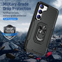 Cubix Defender Back Cover For Samsung Galaxy S23 Shockproof Dust Drop Proof 2-Layer Full Body Protection Rugged Heavy Duty Ring Cover Case (Black)