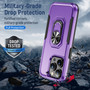 Cubix Defender Back Cover For Apple iPhone 15 Pro Shockproof Dust Drop Proof 2-Layer Full Body Protection Rugged Heavy Duty Ring Cover Case (Purple)