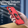 Cubix Defender Back Cover For Samsung Galaxy S23 Shockproof Dust Drop Proof 2-Layer Full Body Protection Rugged Heavy Duty Ring Cover Case (Red)