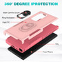Cubix Mystery Case for Samsung Galaxy S23 Ultra Military Grade Shockproof with Metal Ring Kickstand for Samsung Galaxy S23 Ultra Phone Case - Pink
