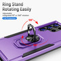 Cubix Defender Back Cover For Samsung Galaxy S23 Ultra Shockproof Dust Drop Proof 2-Layer Full Body Protection Rugged Heavy Duty Ring Cover Case (Purple)