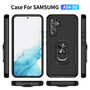 Cubix Defender Back Cover For Samsung Galaxy A54 5G Shockproof Dust Drop Proof 2-Layer Full Body Protection Rugged Heavy Duty Ring Cover Case (Black)