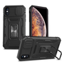 Cubix Artemis Series Back Cover for Apple iPhone XS / iPhone X (5.8 Inch) Case with Stand & Slide Camera Cover Military Grade Drop Protection Case for Apple iPhone XS / iPhone X (5.8 Inch) (Black) 