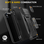 Cubix Artemis Series Back Cover for Apple iPhone XS / iPhone X (5.8 Inch) Case with Stand & Slide Camera Cover Military Grade Drop Protection Case for Apple iPhone XS / iPhone X (5.8 Inch) (Black) 