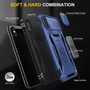 Cubix Artemis Series Back Cover for Apple iPhone XS / iPhone X (5.8 Inch) Case with Stand & Slide Camera Cover Military Grade Drop Protection Case for Apple iPhone XS / iPhone X (5.8 Inch) (Navy Blue) 
