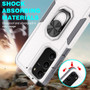 Cubix Mystery Case for Samsung Galaxy S23 Military Grade Shockproof with Metal Ring Kickstand for Samsung Galaxy S23 Phone Case - White