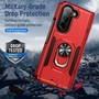 Cubix Defender Back Cover For Samsung Galaxy Z Fold 5 Shockproof Dust Drop Proof 2-Layer Full Body Protection Rugged Heavy Duty Ring Cover Case (Red)