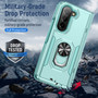 Cubix Defender Back Cover For Samsung Galaxy Z Fold 5 Shockproof Dust Drop Proof 2-Layer Full Body Protection Rugged Heavy Duty Ring Cover Case (Aqua)