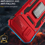 Cubix Artemis Series Back Cover for Apple iPhone XR Case with Stand & Slide Camera Cover Military Grade Drop Protection Case for Apple iPhone XR (Red) 