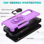 Cubix Mystery Case for Samsung Galaxy S23 Military Grade Shockproof with Metal Ring Kickstand for Samsung Galaxy S23 Phone Case - Purple
