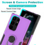 Cubix Mystery Case for Samsung Galaxy S23 Ultra Military Grade Shockproof with Metal Ring Kickstand for Samsung Galaxy S23 Ultra Phone Case - Purple