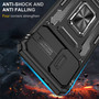 Cubix Artemis Series Back Cover for Samsung Galaxy S21 Case with Stand & Slide Camera Cover Military Grade Drop Protection Case for Samsung Galaxy S21 (Black) 