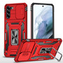 Cubix Artemis Series Back Cover for Samsung Galaxy S21 Case with Stand & Slide Camera Cover Military Grade Drop Protection Case for Samsung Galaxy S21 (Red) 