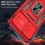 Cubix Artemis Series Back Cover for Samsung Galaxy S21 Case with Stand & Slide Camera Cover Military Grade Drop Protection Case for Samsung Galaxy S21 (Red) 
